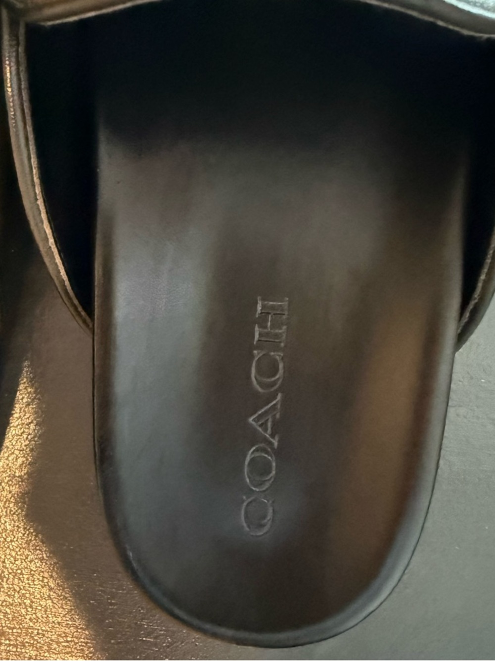Coach Women's Black to Brown Gradient Leather Mule - Picture 9 of 11
